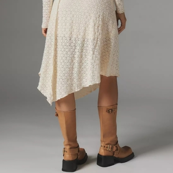 Urban Outfitters Yaya Asymmetrical Off the Shoulder Midi Dress in Lace NWT - Picture 6 of 14